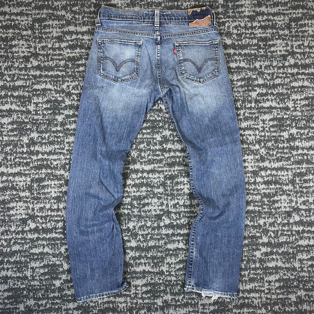 Levis 511 Skinny Jeans Mens 32x30‎ Blue Faded Distressed Denim 045114489